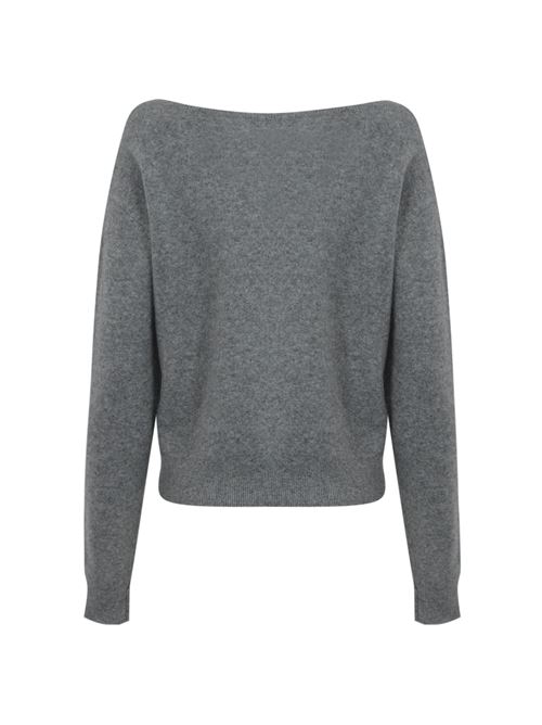 Maglione a barca in misto cashmere grigio PINKO | 103979 A22CI42